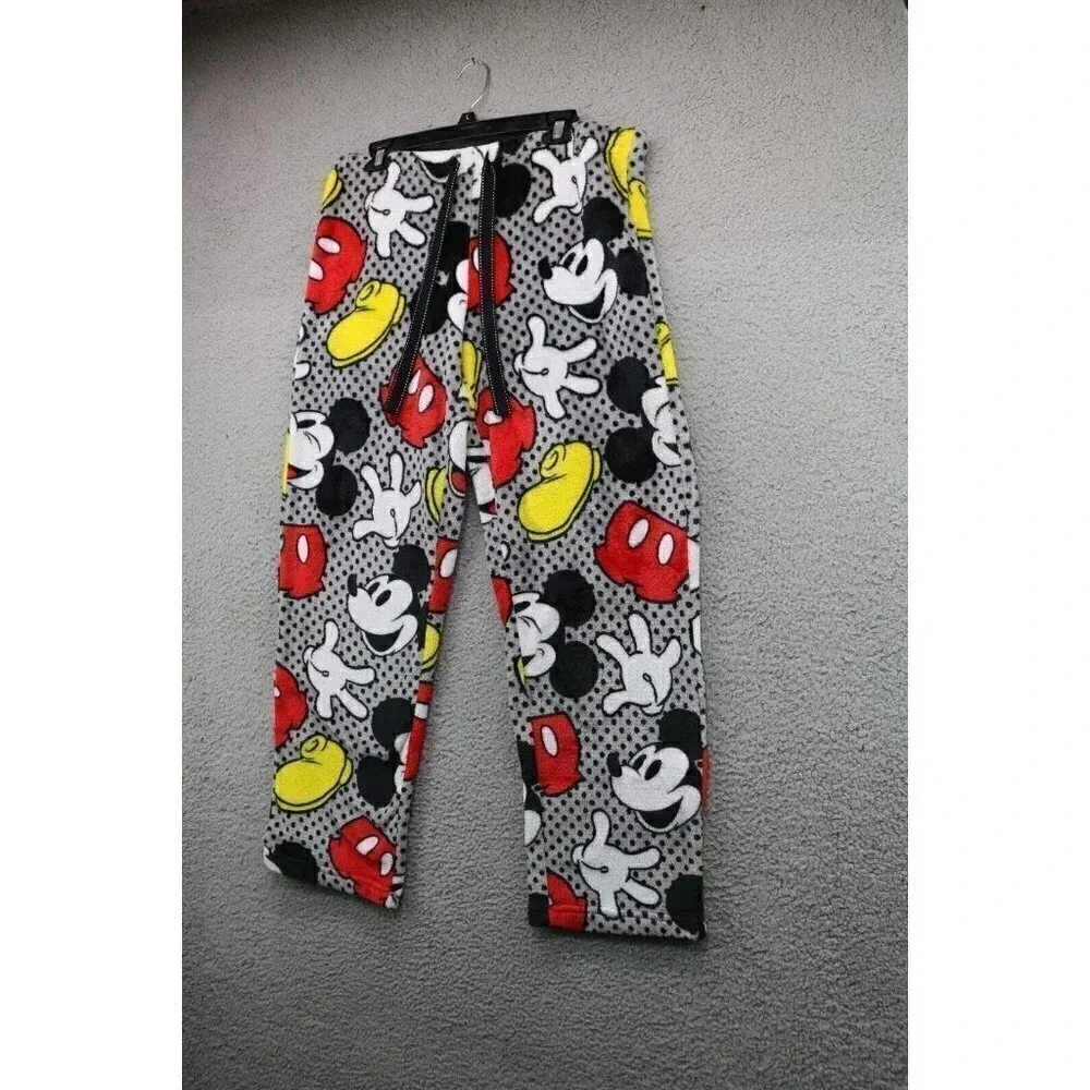 Women's Disney Mickey Mouse Fluffy Pajama Pants-Size Large-100% Polyester - Picture 1 of 7